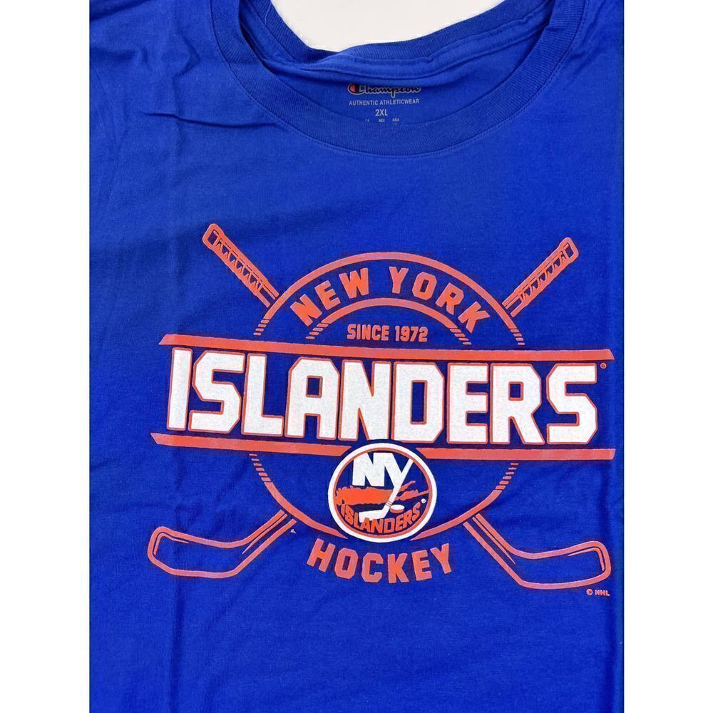 New Champion NHL Islanders Men US 2XL Blue T-Shirt Heritage Tee Athletic XXL - Picture 7 of 7
